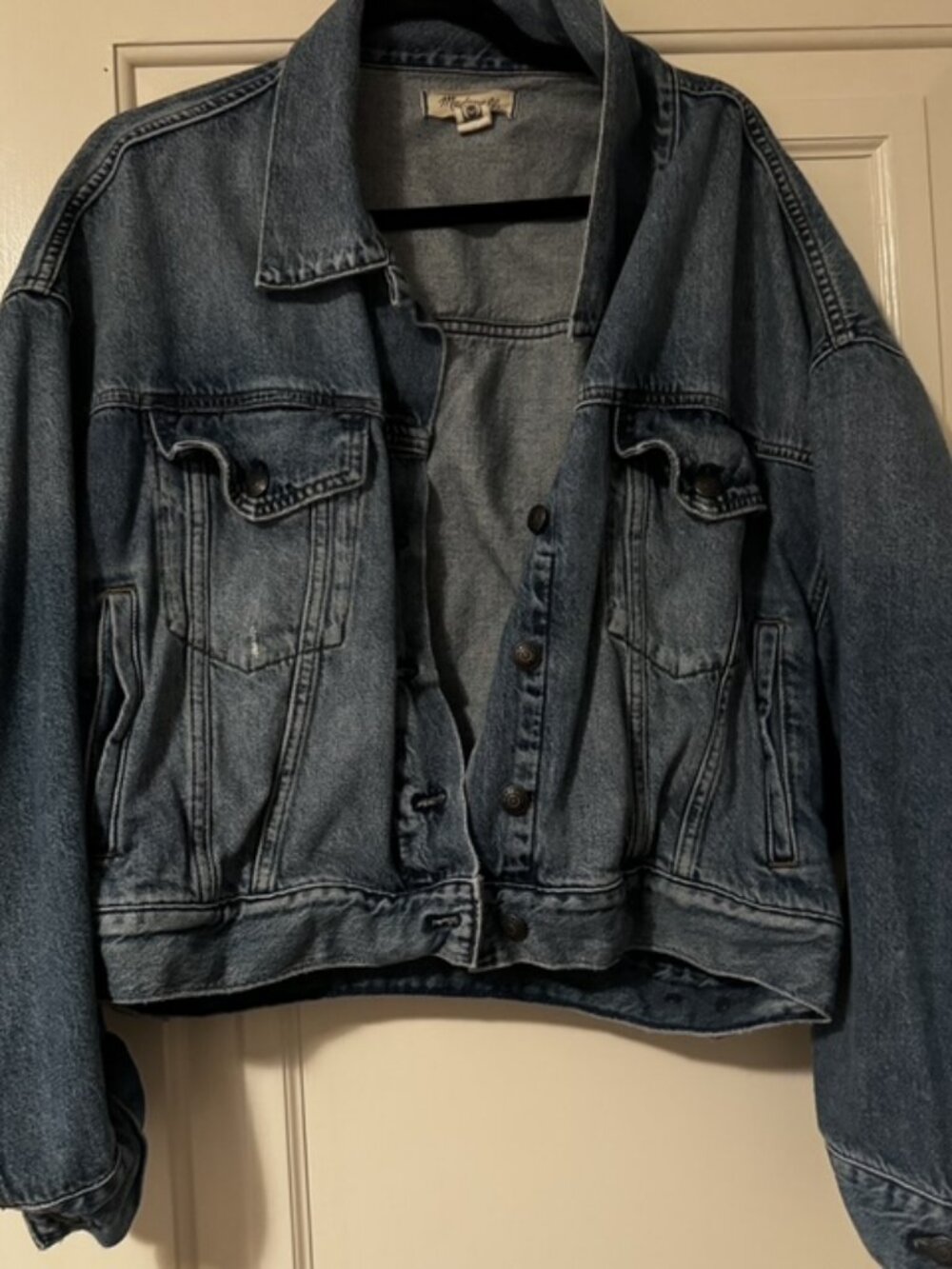Madewell Womans Oversized Denim Jean Jacket Size M Medium